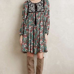 Anthropologie Floreal floral swing dress
